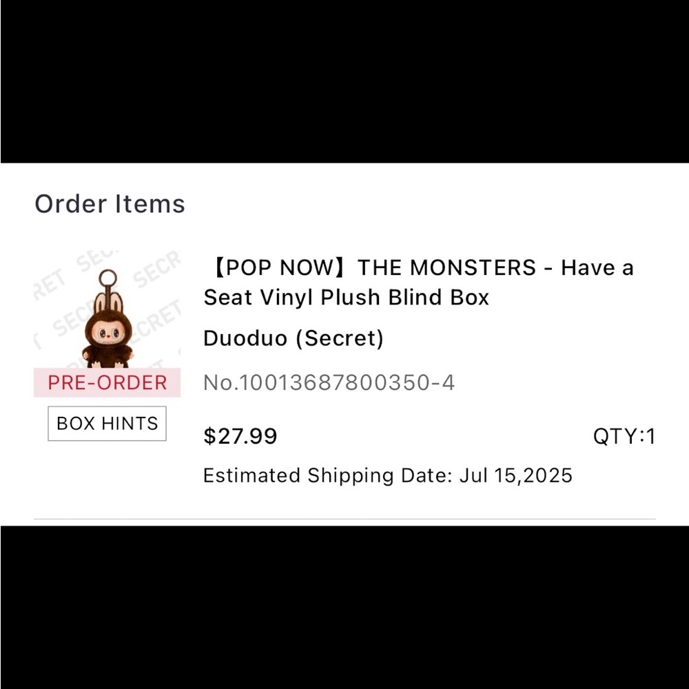RARE Secret DuoDuo Labubu- AUTHENTIC - Have a Seat Vinyl Plush Blind Box NWT - Picture 4 of 6